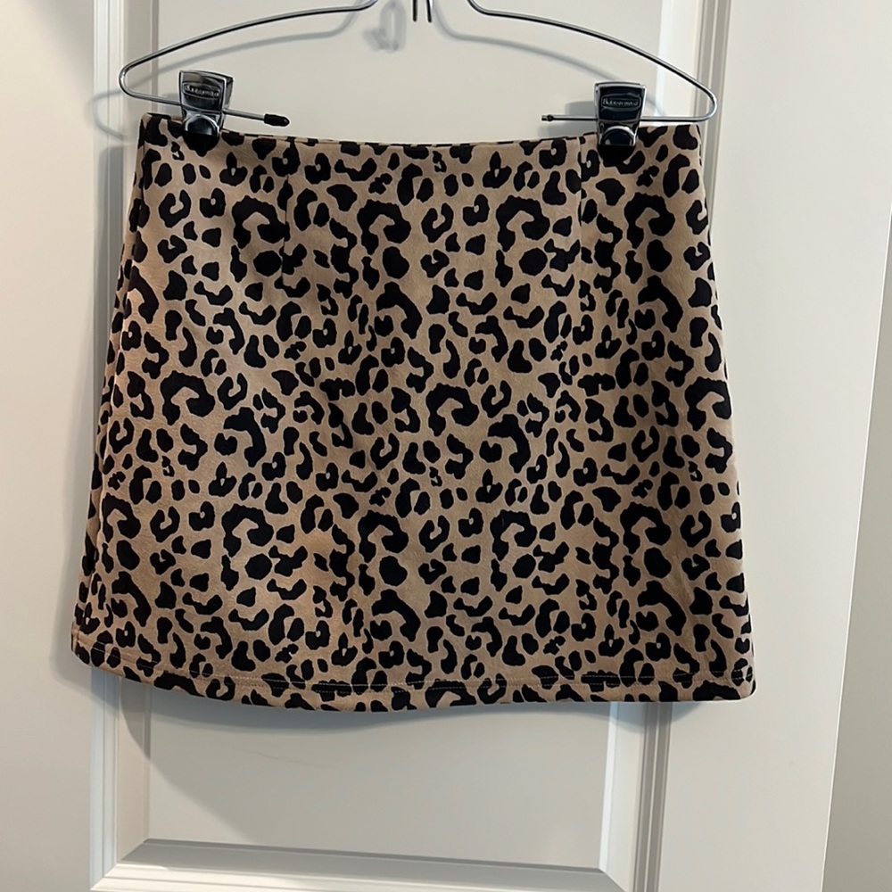 Crescent Leopard Skirt
